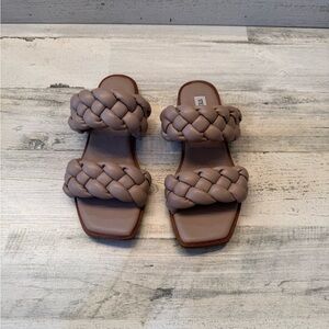 Steve Madden Tan Braided Sandals